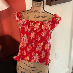 Off the shoulder flower top